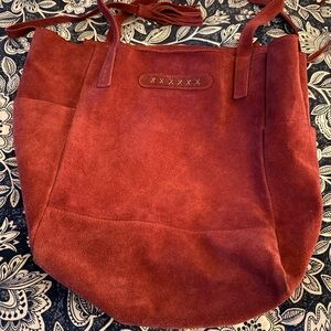 Sundance Rich Red Suede Tote